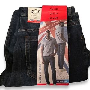 English Laundry Men’s Straight Fit Indigo Jeans